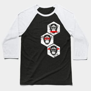 3 Grunge Monkeys (Dark Shirts) Baseball T-Shirt